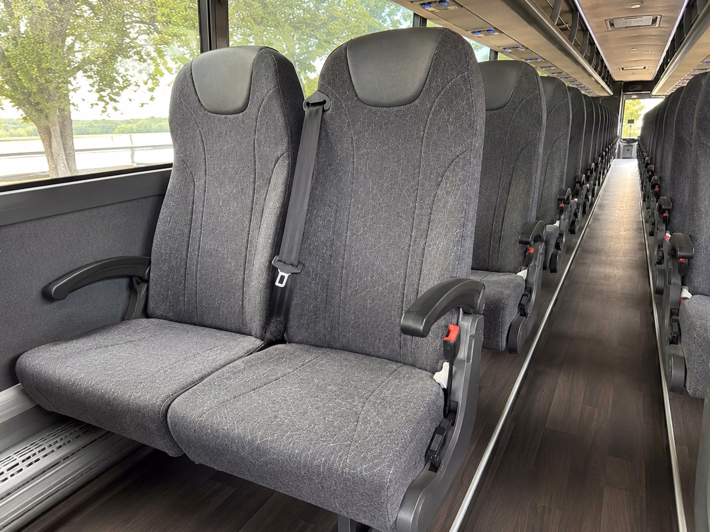 56 passenger charter bus interior