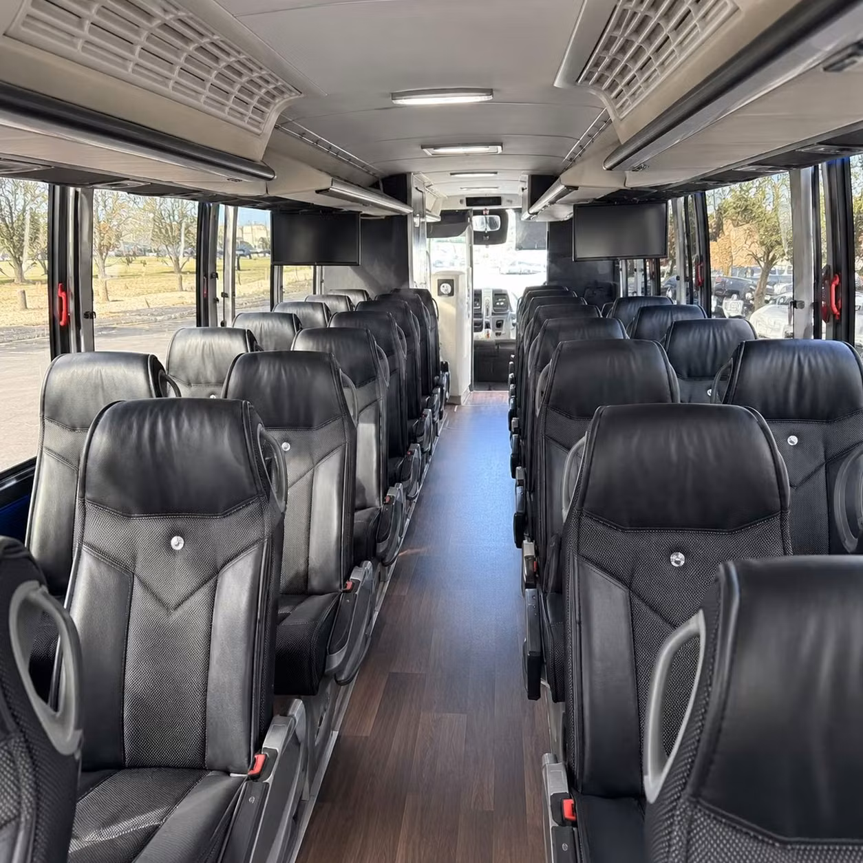 moreno valley charter bus rental interior